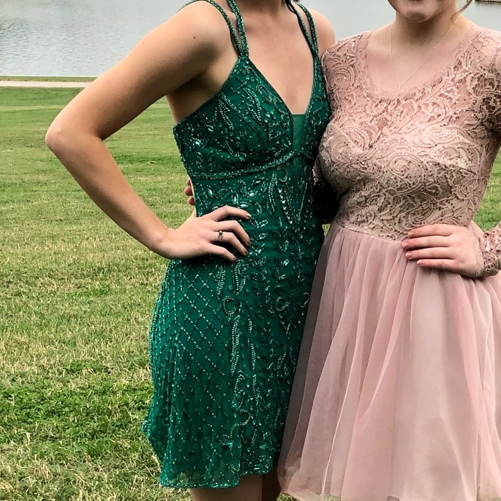 Emerald Homecoming dress